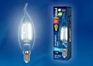 Лампа Uniel LED-CW35-6W/NW/E14/CL PLS02WH 4000K