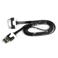 Dialog HC-A6110 (CI-0110F black) - кабель Apple 30pin (M) - USB A (M), длина 1.0 м, плоский, пакет