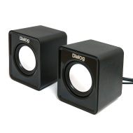 Акуст колонки AС-02UР Dialog Colibri 6W RMS . USB пит., черно-белые