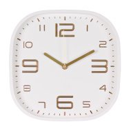 Часы 2501-001 корпус белый+золото квадрат "Классика"