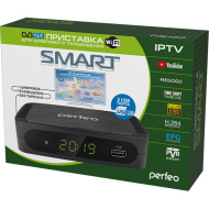 Perfeo DVB-T2/C приставка "SMART" для цифр.TV, Wi-Fi, IPTV, HDMI, 2 USB, DolbyDigital, пульт ДУ
