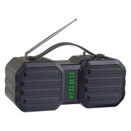 Perfeo Bluetooth-колонка "STAND" FM, MP3 microSD, USB, AUX, мощность 10Вт, 2400mAh, черная/зеленая