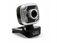 Веб-камера CBR CW-835M Black, универс. крепление, микрофон