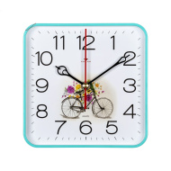 Часы 1918-103 корпус бирюзовый квадрат "Велосипед"