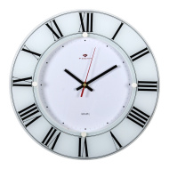 Часы 3232-1021W корпус белый "Классика с римскими цифрами"