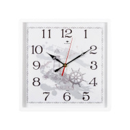 Часы 3028-129 корпус белый квадрат "Морские"