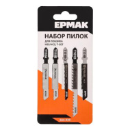 Пилки для эл.лобзика набор (Дерево, металл, пластик) ( HSS/HCS) 5шт (T-SET) ЕРМАК арт.664-030