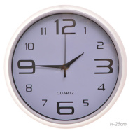 Часы 612-1 диаметр 26 см, корпус белый