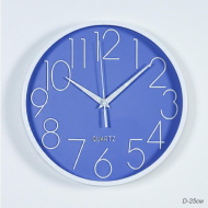 Часы настенные 25 см белые, фон синий / E6053T6A 