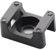 Монтажная площадка 15x10 мм  для хомутов шириной до 4 мм, черная (SBE-CTB-1-b)