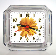 Будильник Б2-006 ВЕГА Гербера желтая