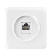 Розетка компьютерная RJ-45 1-местная белая "Юпитер" Smartbuy (SBE-03w-S1-RJ)