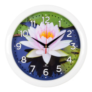 Часы 6026-250 корпус белый "Розовый лотос"