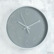 Часы настенные 30 см белые, фон серый / 6054Т6-2 