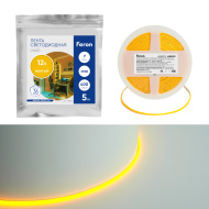 Лента светодиодная 400SMD(2110)/ 7Вт/м 12V 5000*3*1.8мм желтый, IP20, 5m, LS630 FERON