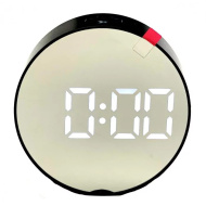 Часы настольные зеркальные+дата+температура DT-6505/6 (белый)