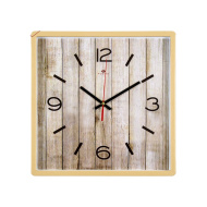 Часы 3028-123 корпус бежевый квадрат "Паркет"