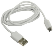 Дата-кабель Smartbuy USB - micro USB, цветные, длина 1,0 м, белый (iK-12 white)