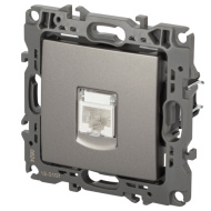 Розетка ЭРА 12 12-3107-16  RJ45, титан
