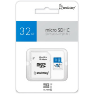 Карта памяти micro Smartbuy 032GB UHS-I BLUE (с адаптером SD)