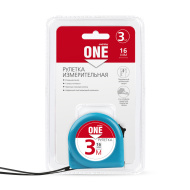 Рулетка измерительная, 3мх16мм, пластиковый корпус, фиксатор, усиленный зацеп, Smartbuy One Tools