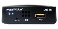 Ресивер DVB-T2 T61M: HDMI, RCA 3.5 мм, USB, внешний БП World Vision