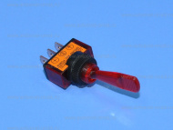 Тумблер ON-OFF 12V 20А (3c) однополюсный с красной подсветкой (ASW-13D) REXANT 36-4370