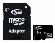 Карта памяти Micro-SD 8GB Team Class 10 c адапт.