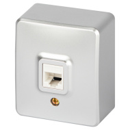 Розетка ЭРА Эксперт 11-3203-03  RJ45, IP20, ОУ, алюминий
