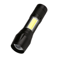 Светодиодный алюминиевый фонарь Smartbuy 3Вт LED+ 3 Вт COB, AA, черный (SBF-104)/360
