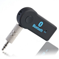 Bluetooth аудио ресивер, AUX 3.5мм, питание micro SB, акб., черный