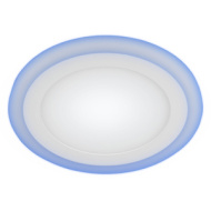 Светильник ЭРА LED 3-6 BL круглый c cиней подсветкой LED 6W 220V 4000K