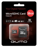 Карта памяти Micro-SD 16GB Qumo Class10 с/а