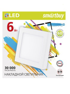 Накладной (LED) светильник Square SDL Smartbuy-6w/6500K/IP20