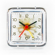 Будильник Б1-007 ВЕГА Белый цветок
