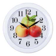 Часы 2323-11 корпус белый "Яблоки" 