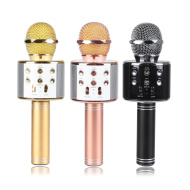 Микрофон Орбита WS-858 беспроводной (Bluetooth, динамики, USB) Чёрный
