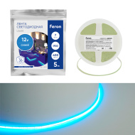 Лента светодиодная 400SMD(2110)/ 7Вт/м 12V 5000*3*1.8мм синий, IP20, 5m, LS630 FERON