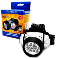 Фонарь ULTRA FLASH LED 5351 (металлик 7 LED) налобн 10260
