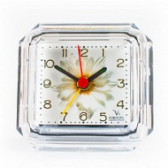 Будильник Б2-007 ВЕГА Гербера белая