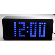 Часы (деревянные)+дата+температура+секундомер VST-871/5 (ярко-синий) 1 сорт