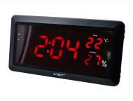 Часы эл. VST780S-1 крас.цифры (температура,влажность)