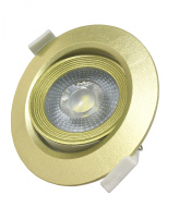 Светильник PSP-R 9044 7W GOLD 4000K 38° круг/поворот IP40 Jazzway