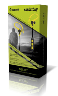 Внутриканальная Bluetooth-гарнитура Smartbuy Agility, черн/желт (SBH-770)