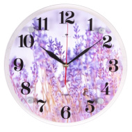 Часы 3030-019 стекло "Полевые цветы"