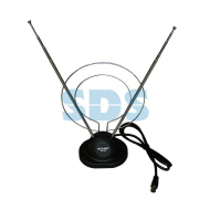 RX-100  антенна комнатная телескопическая на подставке  с кольцом VHF, UHF,  47-860 MHz  REXANT(Z)