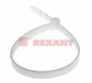 Хомут широкий нейлон СК 7,6*300мм Белый 100шт REXANT 07-0302