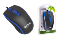 Perfeo мышь оптическая "PROFIL", 4 кн, USB, чёрн-син