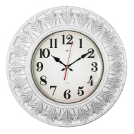 Часы 5030-004W корпус белый с серебром "Классика"