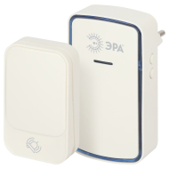 Звонок дверной ЭРА KINETIC C102 беспр LED подсветка от сети белый 38 мел